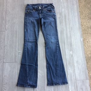 TRUE RELIGION  Flare Flap Pocket Twist Seam SZ 28